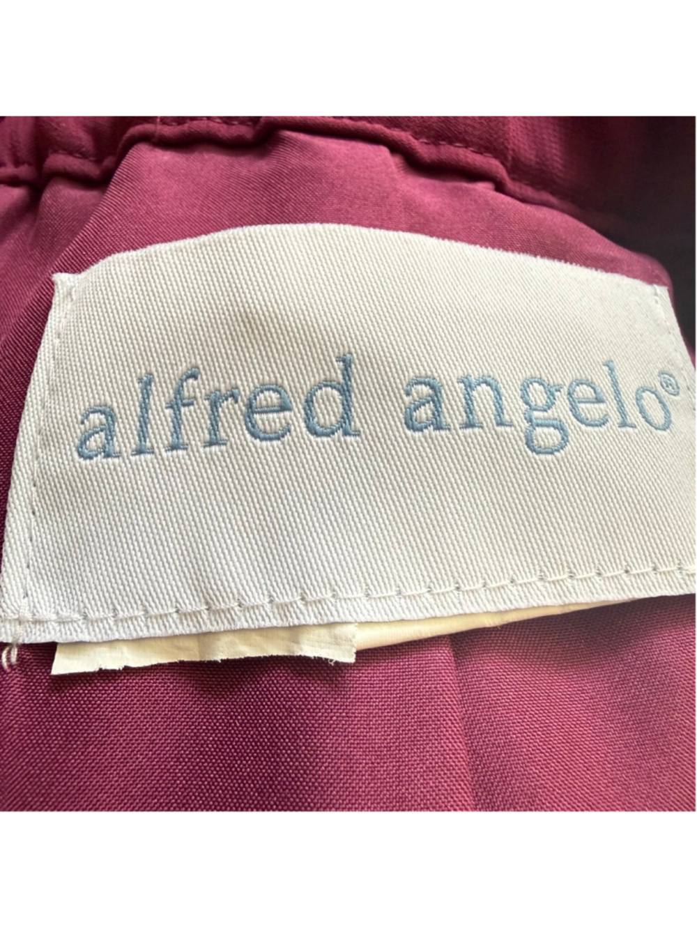 Vintage Y2K Alfred Angelo skirt chiffon burgundy maxi full swing elastic waist S - Picture 8 of 10